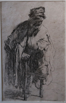 Beggar with a wooden leg