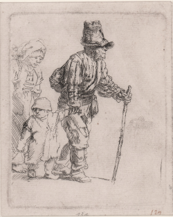 Peasant with wife and child...