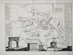 Carta topografica dei cantoni di Roma ridotta alla mezza scala dalla pianta  levata in 1845 e 1846 per il Barone di Moltke Ajutante in campo di S.A.  Reale il Principe Enrico di