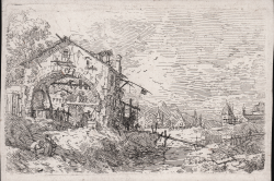 Landscape with woman at the...