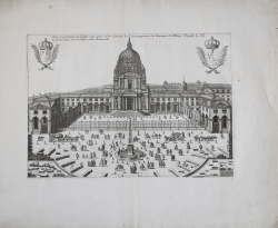                   Veue en perspective de...
              