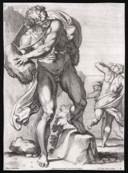                   Polifemo scaccia un macigno...
              