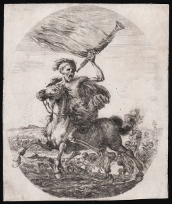                   Morte a cavallo con tromba
              