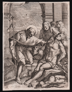                  St Rocco heals a sick man
              