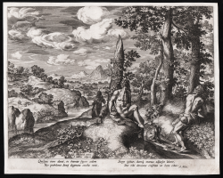                   Three naked men and a dog...
              