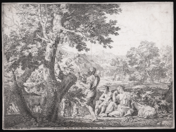                   Landscape with shepherds...
              